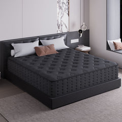 Tryagat 12” Full Hybrid Mattress in a Box, Medium Firm Full Size Mattresses, Cooling Gel Memory Foam Mattress with Individually Wrapped Pocket Coils, Pressure Relief