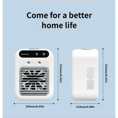Portable Cooling Fan,USB-C Rechargeable | 25dB Quiet, 3 Speeds & Mist Modes for Home Office Desk, Bedroom, Camping