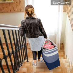 TIJITY 2 Pack Freestanding Laundry Basket, Waterproof & Large Laundry Hamper, Collapsible Clothes Hamper with Reinforced Handles for Family and Dorm, Bathroom, 75L