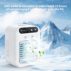 Portable Cooling Fan,USB-C Rechargeable | 25dB Quiet, 3 Speeds & Mist Modes for Home Office Desk, Bedroom, Camping