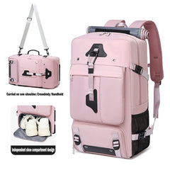 Travel Backpack 50L New Premium - Unisex Extra Large Laptop Backpack for Hiking, Climbing & Business Trips, Waterproof,Pink