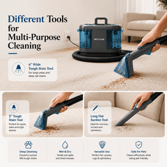 PrettyCare Portable Carpet Cleaner Machine, 20Kpa Carpet Shampooer for Deep Cleaning, Upholstery & Pet Stain Remover,BY32A
