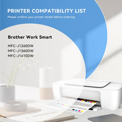 LC501 Ink Cartridge Compatible for Brother LC501 LC-501 for MFC-J1260DW MFC-J1360DW MFC-J1410DW Printer (4-Pack)