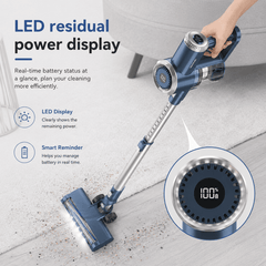 PrettyCare Cordless Stick Vacuum Cleaner, 2600mAh 6-in-1 Lightweight Upright for Carpet Hard Floor Pet Hair W200 Upgraded