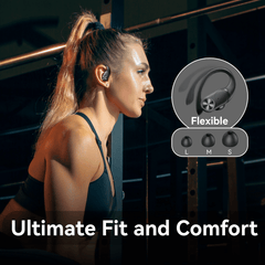 VEAT00L V6 Bluetooth Headphones Wireless Earbuds 88Hrs Playback Sport Ear Buds with Earhook Digital Display Charging Case IPX7 Waterproof Earbud Deep Bass Running Earphones for iOS Android Cellphone