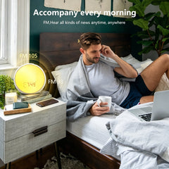 Sunrise Clock with White Noise Sound Machine for Bedroom Alarm Clock