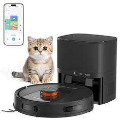 PrettyCare Robot Vacuum and Mop Combo Cleaner 9000pa,85 Days Self-Emptying & Recharging Station with 3D Home Mapping for Debris/Stain/Hair/Pet, L1 PRO
