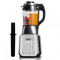 Stainless Steel Blender with Tamper, 59oz Countertop Food Processor, 1500W High Speed Adjustable P1-P9, Professional Heating Blender, Auto Clean