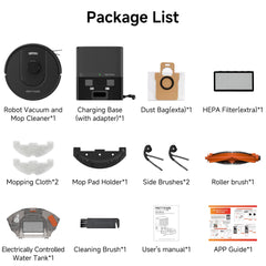 PrettyCare Robot Vacuum and Mop Combo Cleaner 9000pa,85 Days Self-Emptying & Recharging Station with 3D Home Mapping for Debris/Stain/Hair/Pet, L1 PRO