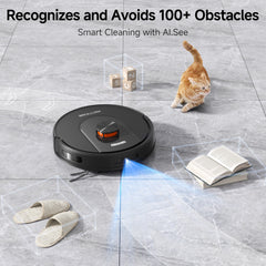 PrettyCare Robot Vacuum and Mop Combo Cleaner 9000pa,85 Days Self-Emptying & Recharging Station with 3D Home Mapping for Debris/Stain/Hair/Pet, L1 PRO