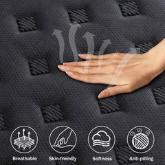 Tryagat 14” King Hybrid Mattress in a Box, Medium Firm King Size Mattresses, Cooling Gel Memory Foam Mattress with Individually Wrapped Pocket Coils, Pressure Relief