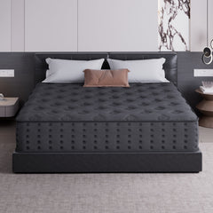 Tryagat 12” Full Hybrid Mattress in a Box, Medium Firm Full Size Mattresses, Cooling Gel Memory Foam Mattress with Individually Wrapped Pocket Coils, Pressure Relief