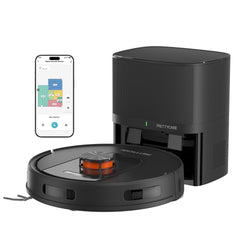 PrettyCare Robot Vacuum and Mop Combo Cleaner 9000pa,85 Days Self-Emptying & Recharging Station with 3D Home Mapping for Debris/Stain/Hair/Pet, L1 PRO