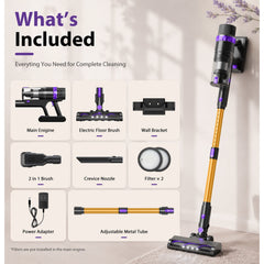 Prettycare Cordless Vacuum Cleaner, 48KPA 530W, 8*2600mAh 55mins Runtime 9 in 1 Stick Vacuum for Home Pet Hair Carpet Wood Floor