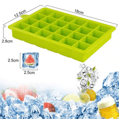 Ice Cube Tray, 3 Pack Silicone Ice Cube Molds, Ice Cube Trays, Silicone Ice Trays, Easier to Release, BPA Free for Alcohol/Coffee/Beverages (Blue, Green, Purple;)