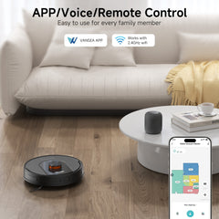 PrettyCare Robot Vacuum and Mop Combo Cleaner 9000pa,85 Days Self-Emptying & Recharging Station with 3D Home Mapping for Debris/Stain/Hair/Pet, L1 PRO