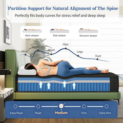 Tryagat 12” Twin Hybrid Mattress in a Box, Medium Firm Twin Size Mattresses, Cooling Gel Memory Foam Mattress with Individually Wrapped Pocket Coils, Pressure Relief